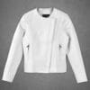 White Sofia Vergara Leather Jacket