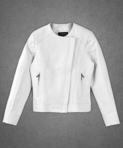 White Sofia Vergara Leather Jacket