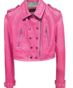 Womens Pink Leather Jacket