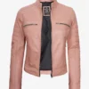 Austin Women's Pink Leather Jacket