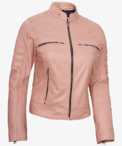 Austin Women's Pink Leather Jacket