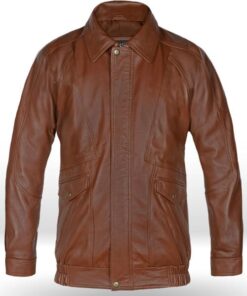 Aviator Bomber Leather Jacket