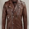 Beast Spanish Brown Biker Leather Jacket