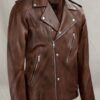 Beast Spanish Brown Biker Leather Jacket