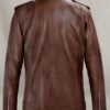 Beast Spanish Brown Biker Leather Jacket