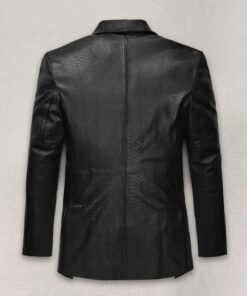 Black Python Catwalk Leather Blazer