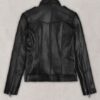 Bold Black Women Utility Leather Jacket