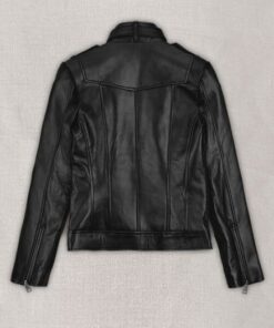 Bold Black Women Utility Leather Jacket