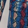 Bold Blue Python Catwalk Leather Blazer