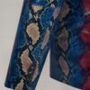 Bold Blue Python Catwalk Leather Blazer