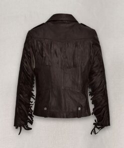 Bold Fringed Leather Jacket