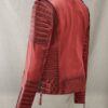Charlotte Burnt Red Leather Jacket