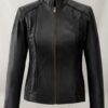 Womens Classic Black Leather Jacket