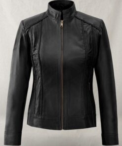 Womens Classic Black Leather Jacket
