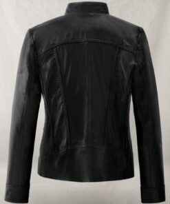 Womens Classic Black Leather Jacket