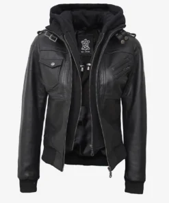 Edinburgh Women's Black Leather Jacket