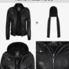 Edinburgh Women's Black Leather Jacket