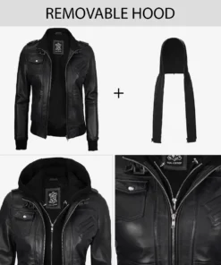 Edinburgh Women's Black Leather Jacket