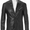 Mens Latest Leather Blazer