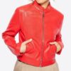Kendall Womens Red Leather Jacket