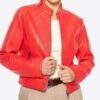 Kendall Womens Red Leather Jacket