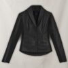 Modern Stretch Leather Blazer