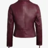 Ramsey Women's Burgundy Leather Jacket