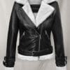 Rita Ora Luxurious Black Biker Leather Jacket