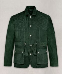 Safari Forest Suede Leather Blazer