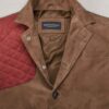 Safari Hickory Suede Leather Blazer