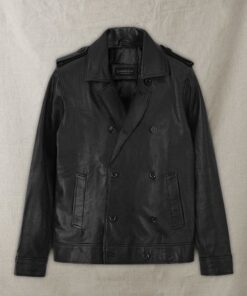 Short Trench Leather Jacket