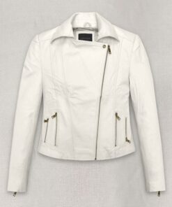 Sophisticated White Leather Jacket
