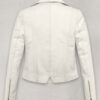 Sophisticated White Leather Jacket