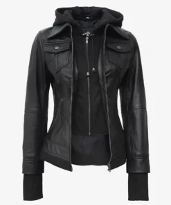 Tralee Black Bomber Women's Leather Jacket