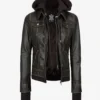 Tralee Dark Brown Women Leather Jacket