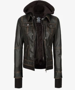 Tralee Dark Brown Women Leather Jacket