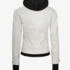 Tralee Women's Bomber Off White Leather Jacket