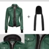 Tralee Women's Green Real Leather Jacket