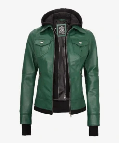 Tralee Women's Green Real Leather Jacket