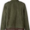 Tweed Leather Green Combo Jacket
