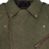 Tweed Leather Green Combo Jacket