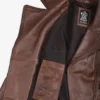 Women's Asymmetrical Cognac Wax Biker Leather Jacket