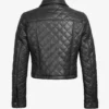 Women's Black Cropped Leather Jacket