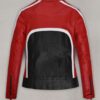 Womens Bold Red and Black Leather Jacket