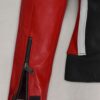 Womens Bold Red and Black Leather Jacket