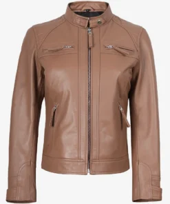 Women's Cafe Racer Real Leather Jacket