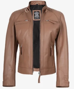 Women's Cafe Racer Real Leather Jacket