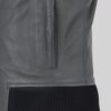 Womens Elegant Grey Biker Leather Jacket