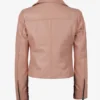 Womens Ninfa Leather Pink Jacket