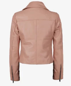 Womens Ninfa Leather Pink Jacket